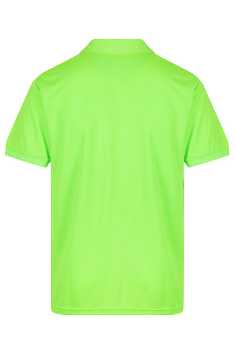 Lachlan Mens Polos - NEON GREEN