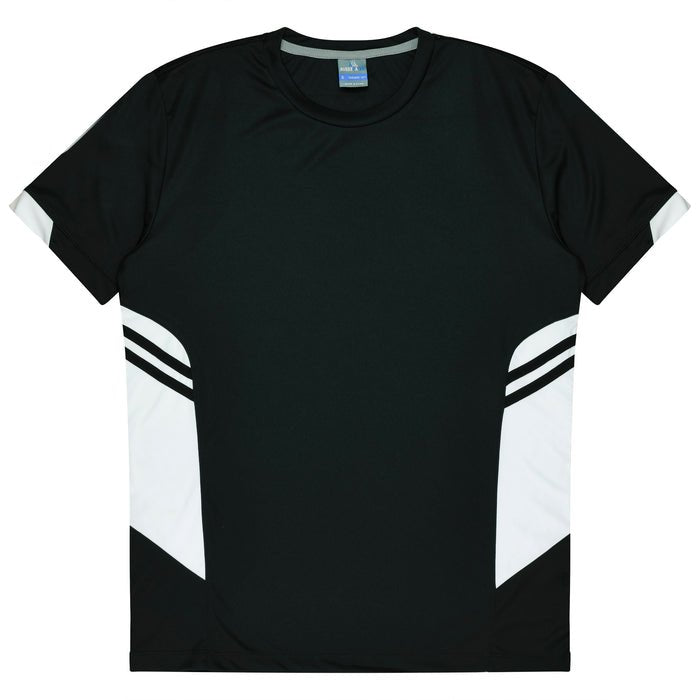 Tasman Mens Tees - BLACK/WHITE