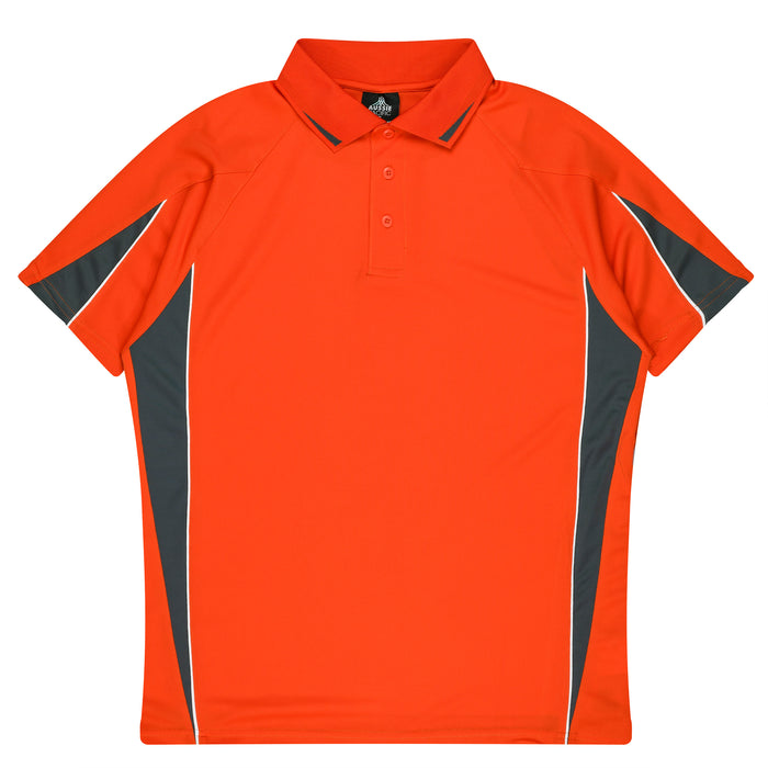 Eureka Kids Polos - ORANGE/CHARCOAL