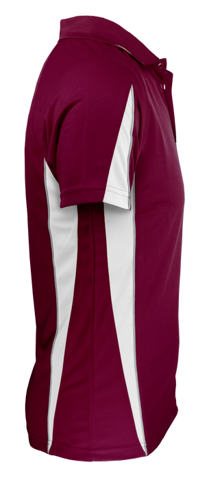 Eureka Mens Polos - MAROON/WHITE