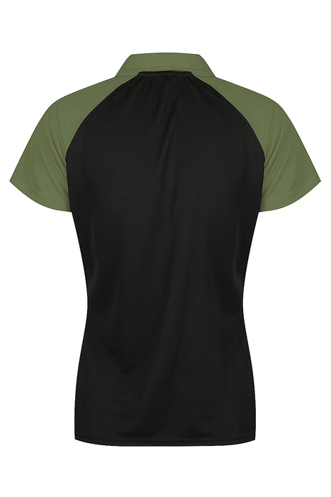 Manly Lady Polos - BLACK/ARMY GREEN
