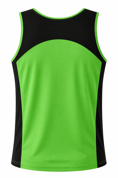 Premier Mens Singlets - APPLE/BLACK