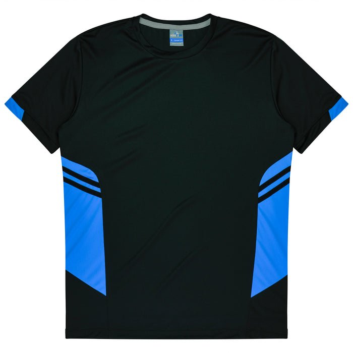 Tasman Kids Tees - BLACK/CYAN