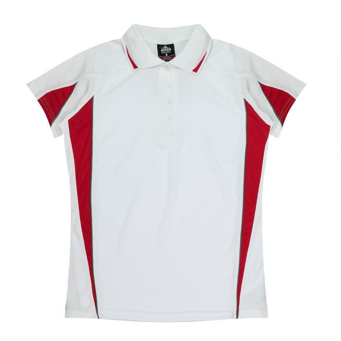 Eureka Lady Polos - WHITE/RED
