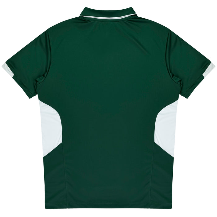 Tasman Kids Polos - BOTTLE/WHITE