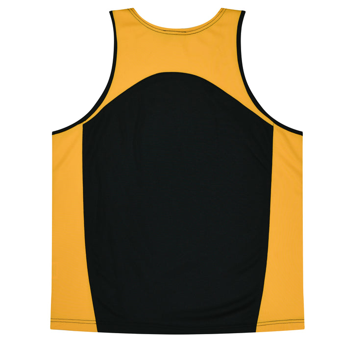 Premier Kids Singlets - BLACK/GOLD