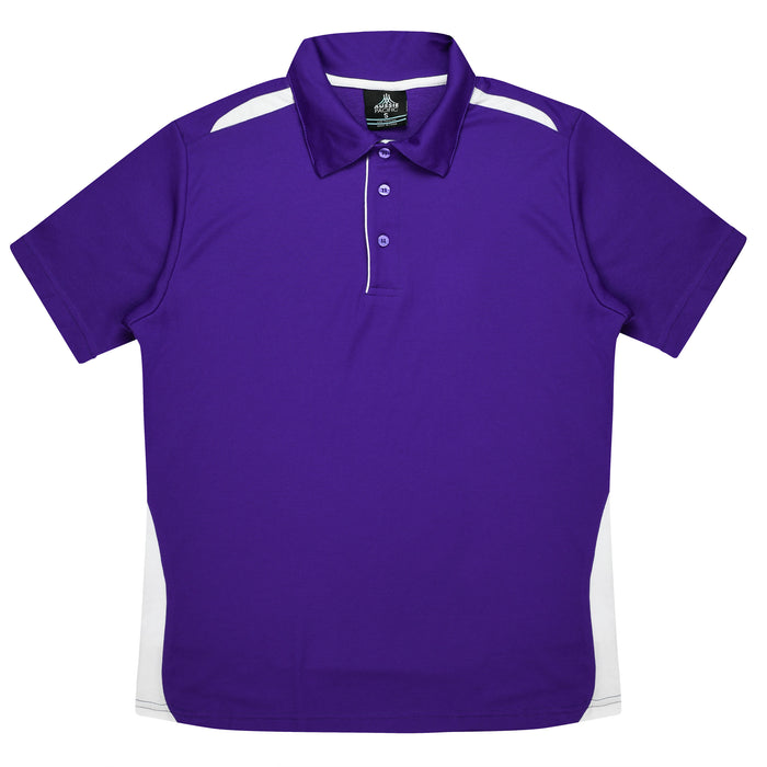 Paterson Kids Polos - PURPLE/WHITE