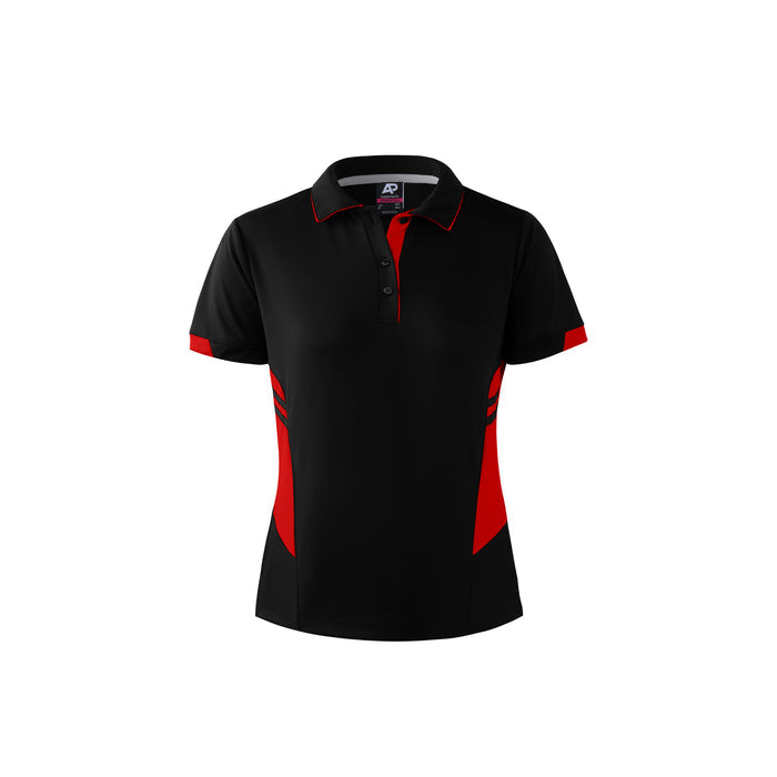 Tasman Lady Polos - BLACK/RED