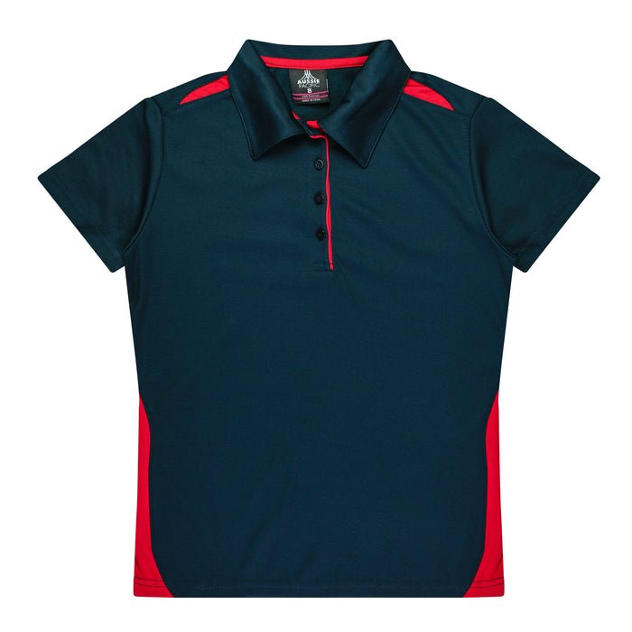 Paterson Lady Polos - NAVY/RED