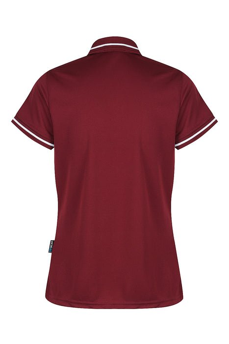 Cottesloe Lady Polos - MAROON/WHITE