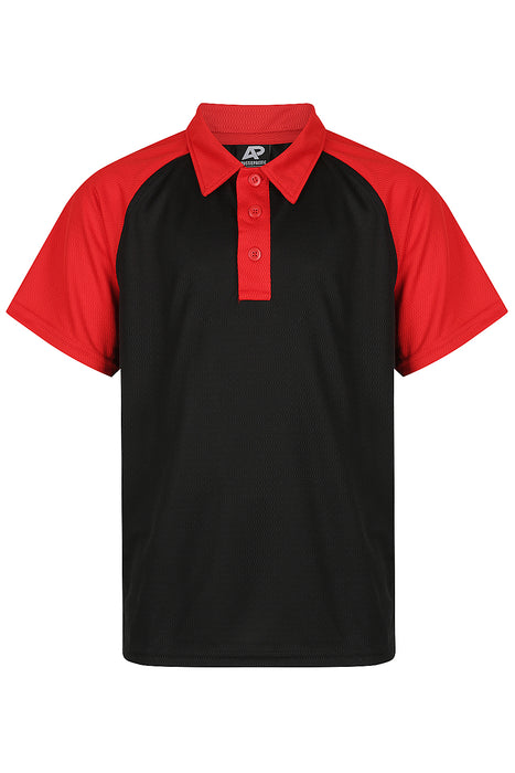 Manly Kids Polos - BLACK/RED