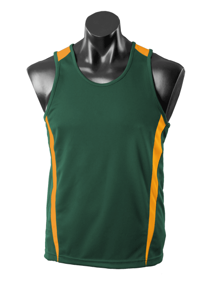 Eureka Kids Singlets - BOTTLE/GOLD
