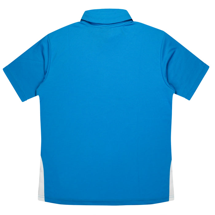 Paterson Kids Polos - PACIFIC BLUE/WHITE