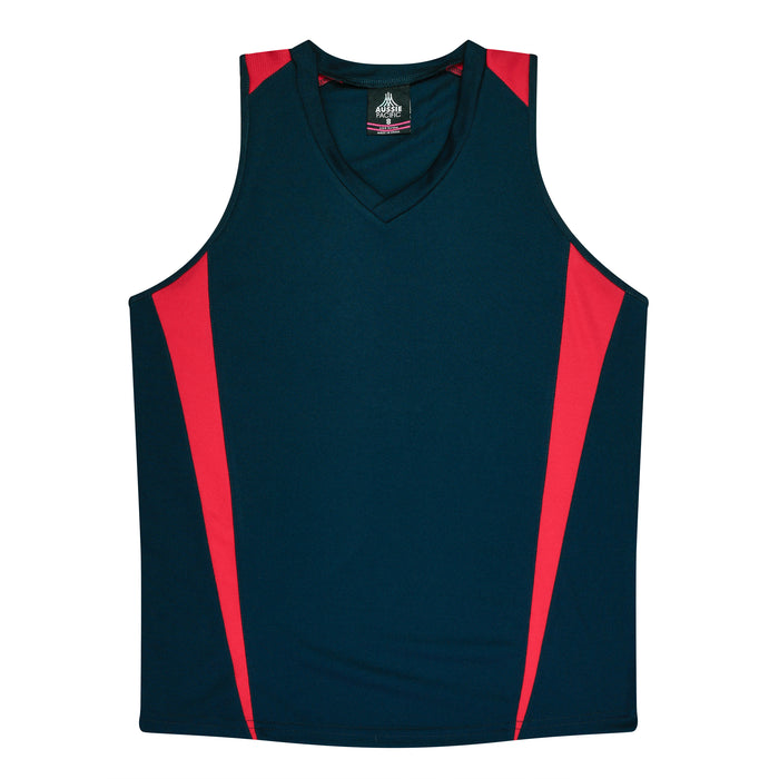 Eureka Lady Singlets - NAVY/RED