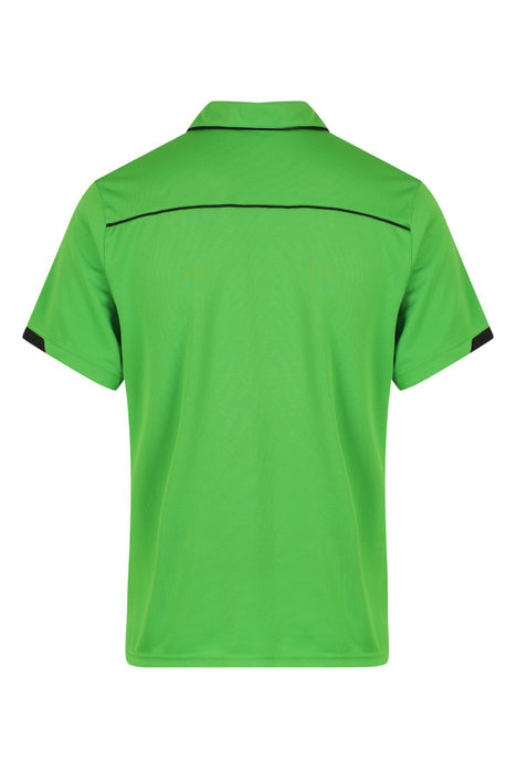 Currumbin Mens Polos - KAWA GREEN/BLACK