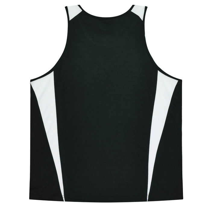 Eureka Kids Singlets - BLACK/WHITE