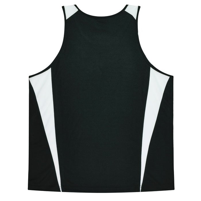 Eureka Kids Singlets - BLACK/WHITE