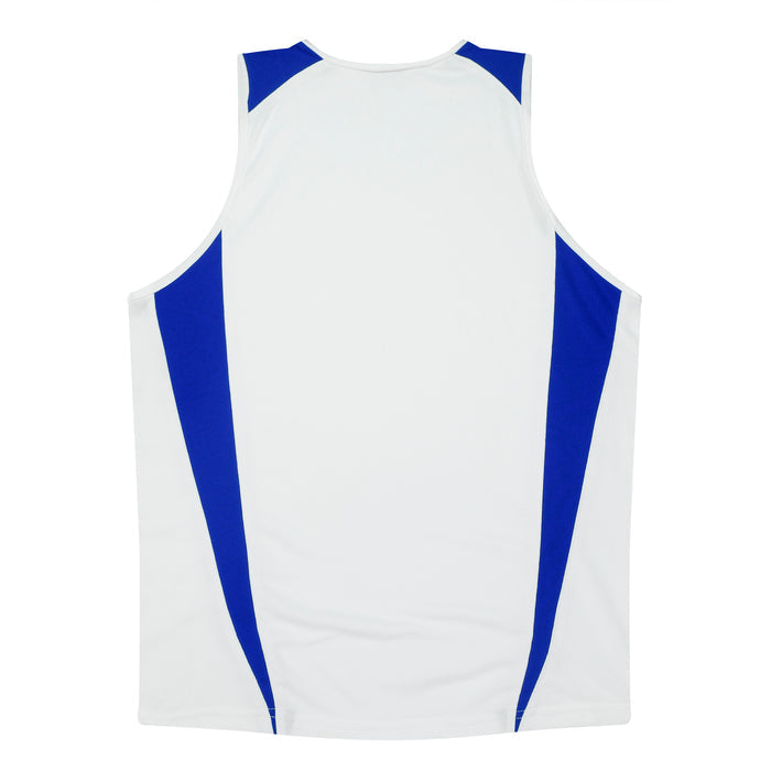 Eureka Lady Singlets - WHITE/ROYAL