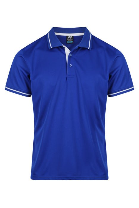 Cottesloe Mens Polos - ROYAL/WHITE