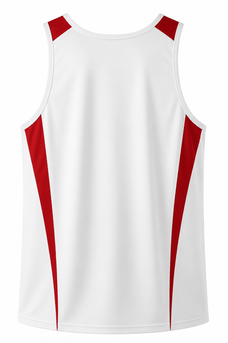 Eureka Mens Singlets - WHITE/RED