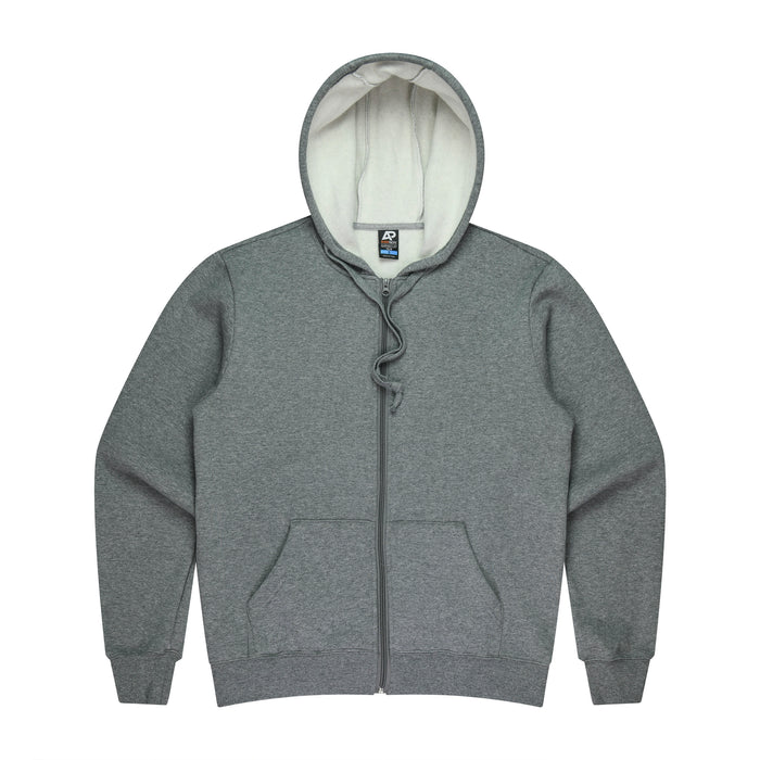 Queenscliff Zip Mens Hoodies - CHARCOAL