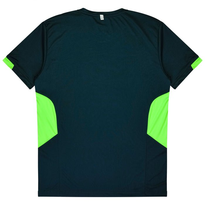 Tasman Mens Tees - NAVY/NEON GREEN