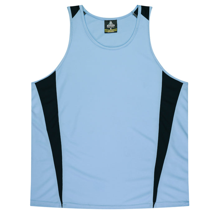 Eureka Kids Singlets - SKY/NAVY