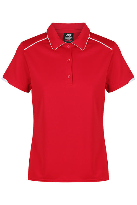 Currumbin Lady Polos - RED/WHITE