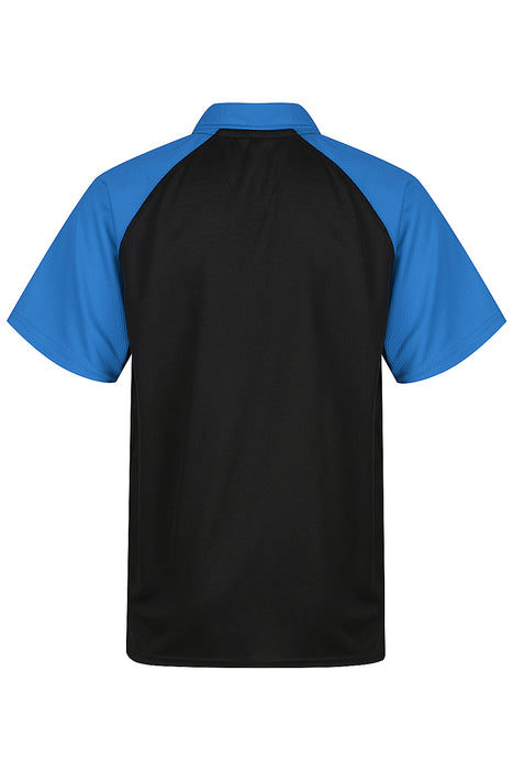 Manly Kids Polos - BLACK/ELECTRIC ROYAL