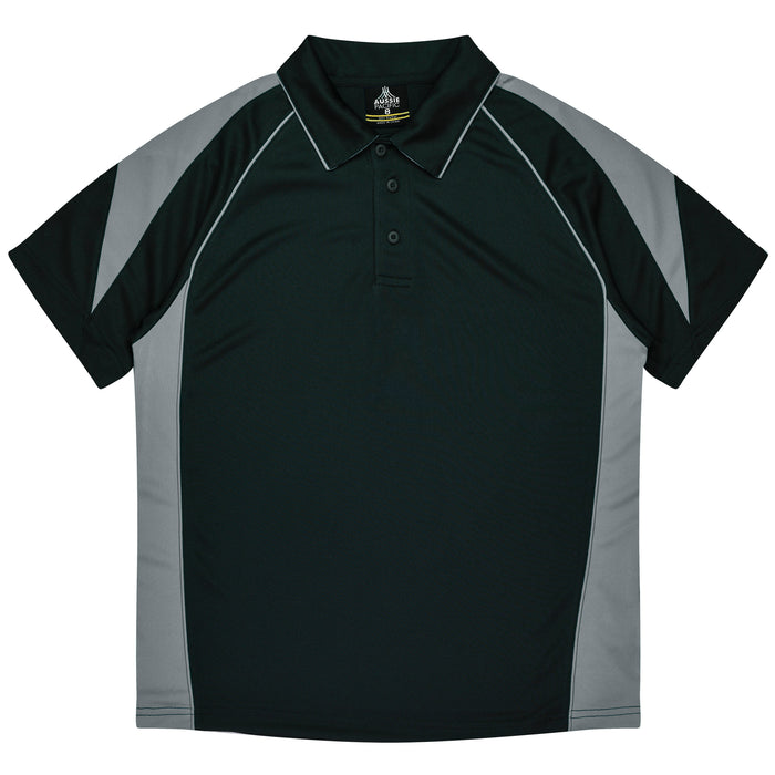 Premier Kids Polos - BLACK/ASHE