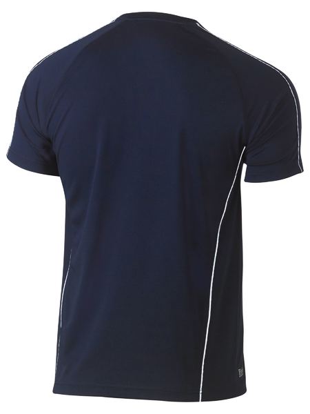 Bisley Cool Mesh Tee with Reflective Piping BK1426 - Navy rear