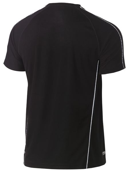 Bisley Cool Mesh Tee with Reflective Piping BK1426 - Black rear