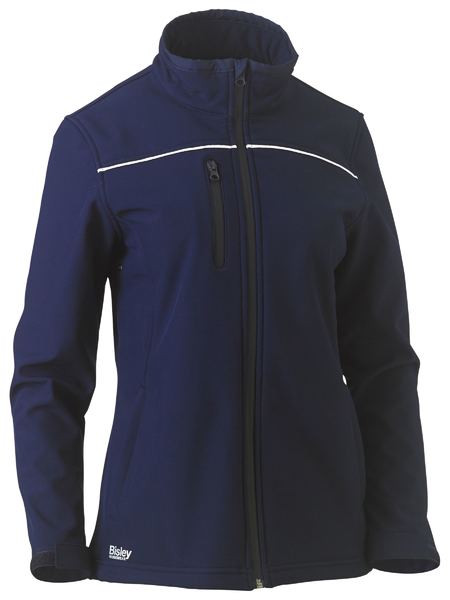 Bisley Women's Soft Shell Jacket BJL6060 - Navy front