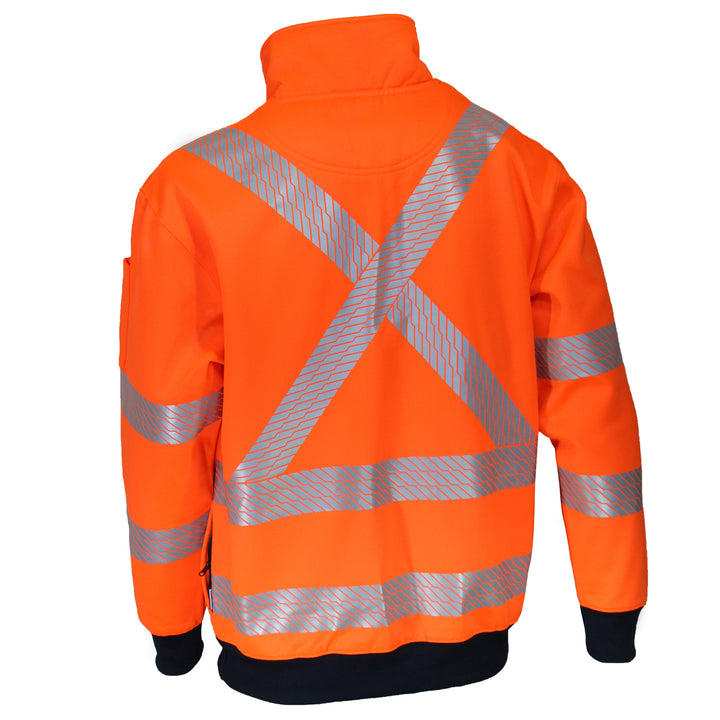 HiVis Segmented Tape "X" Back 1/2 Zip Jumper