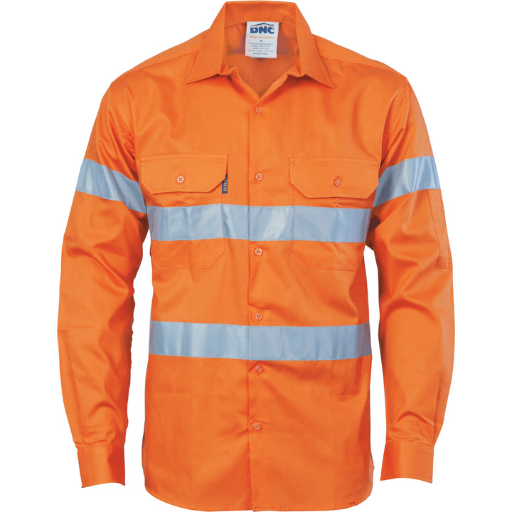HiVis D/N Drill Shirt with CSR R/Tape - Orange