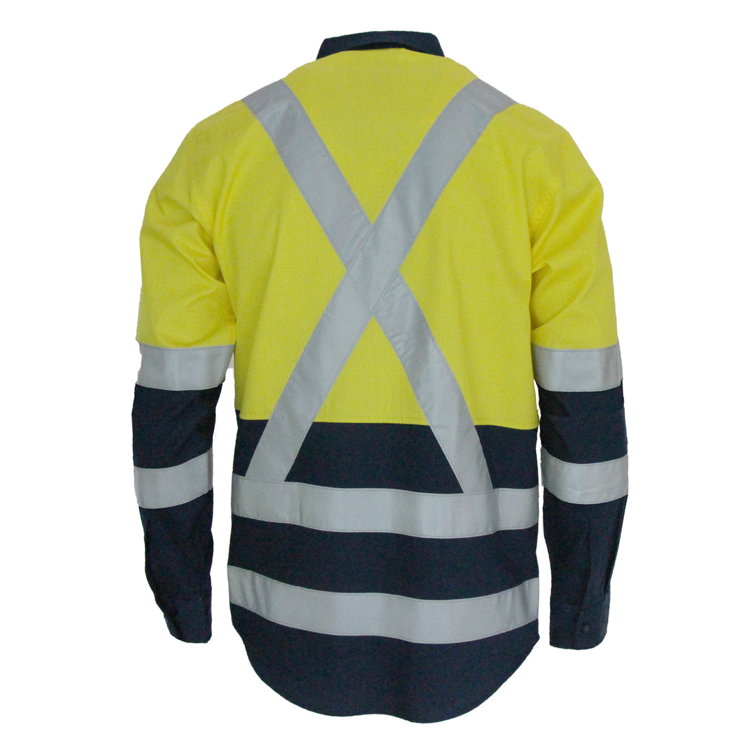 HiVis Two Tone L/W Cotton Bio-Motion & "X" Back Shirt with CSR R/Tape - L/S