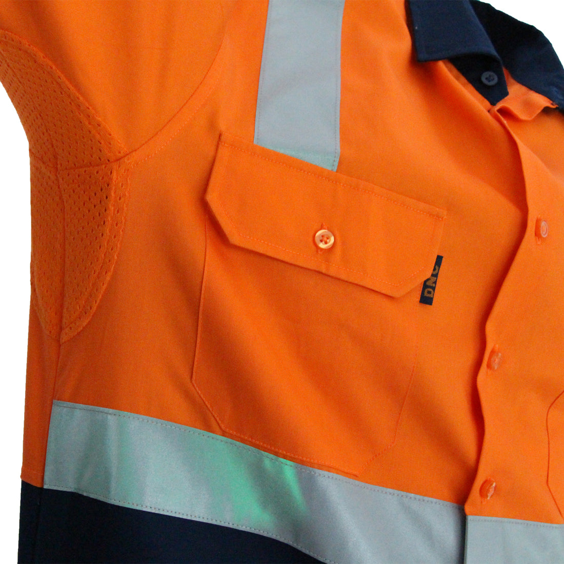 HiVis Two Tone L/W Cotton Bio-Motion & "X" Back Shirt with CSR R/Tape - L/S