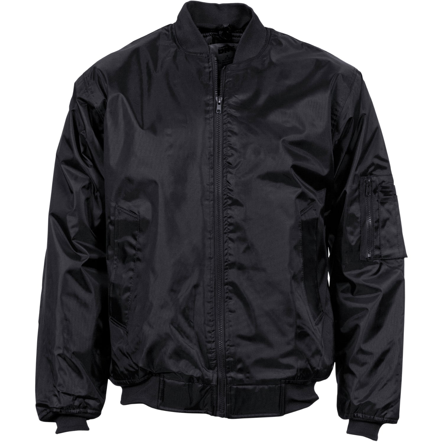 Flying Jacket with Plastic Zips - Black