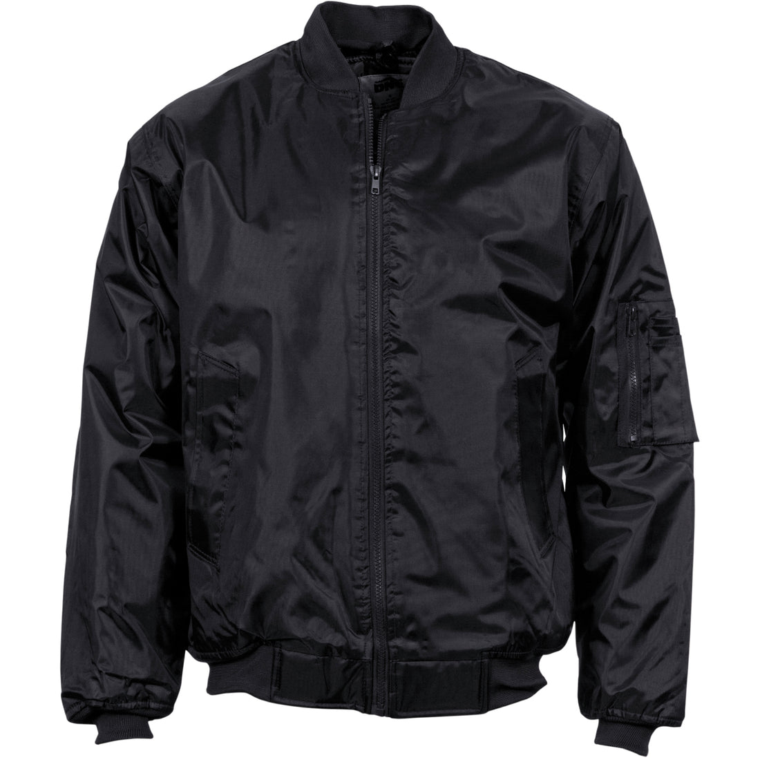 Flying Jacket with Plastic Zips - Black