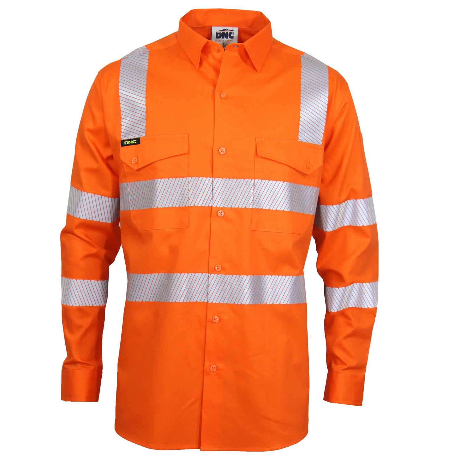 HiVis Segmented Tape Coolight VIC Rail Shirt - Rail Orange