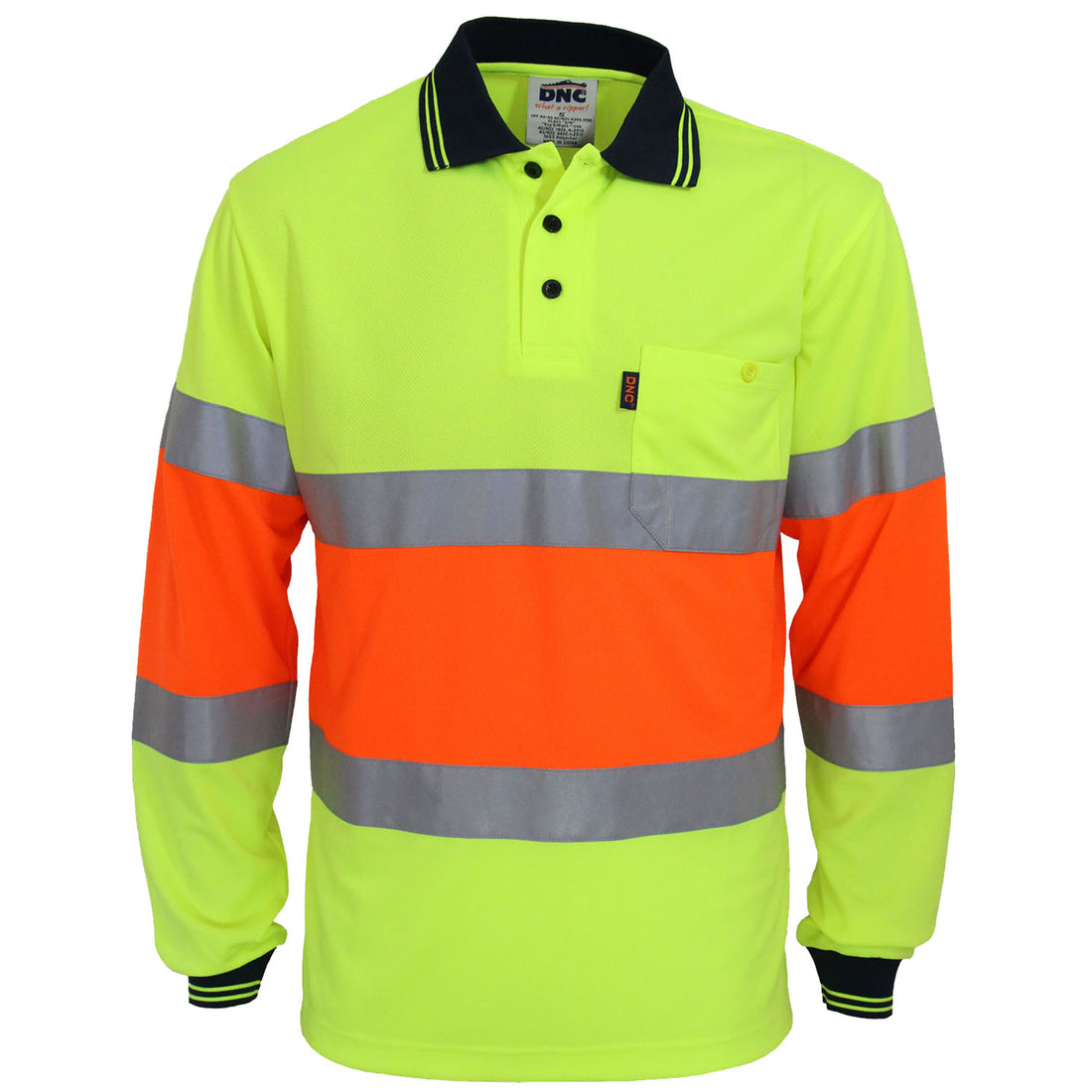 HiVis Cool-Dry Two Tone Bio-Motion D/N Polo with CSR R/Tape