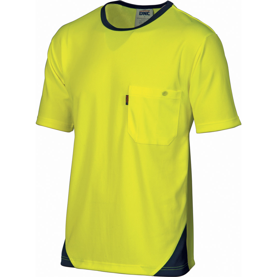 HiVis Cool-Breathe Tee - short sleeve - Yellow/Navy