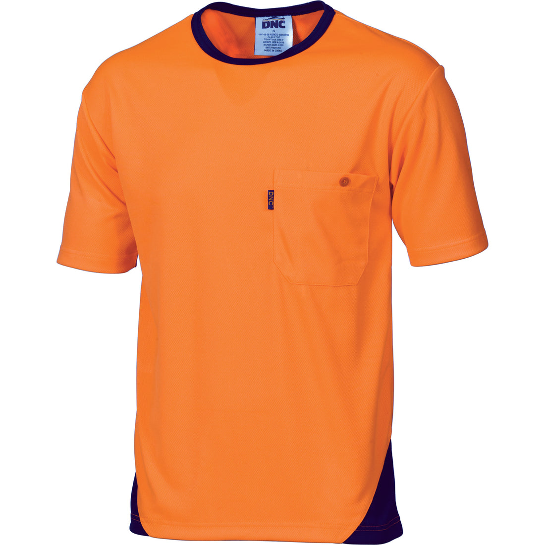 HiVis Cool-Breathe Tee - short sleeve - Orange/Navy