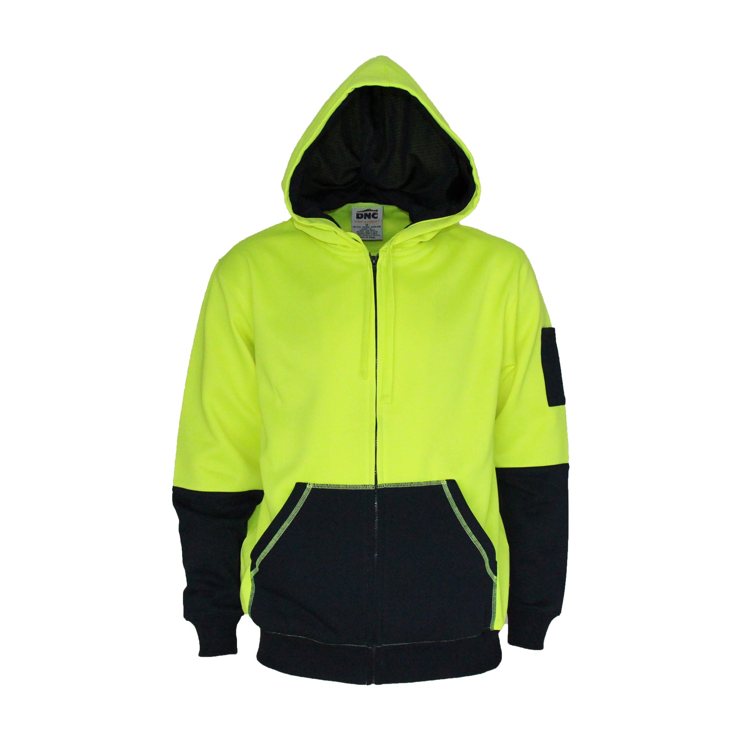 Hivis Two Tone Full Zip Super Fleecy Hoodie