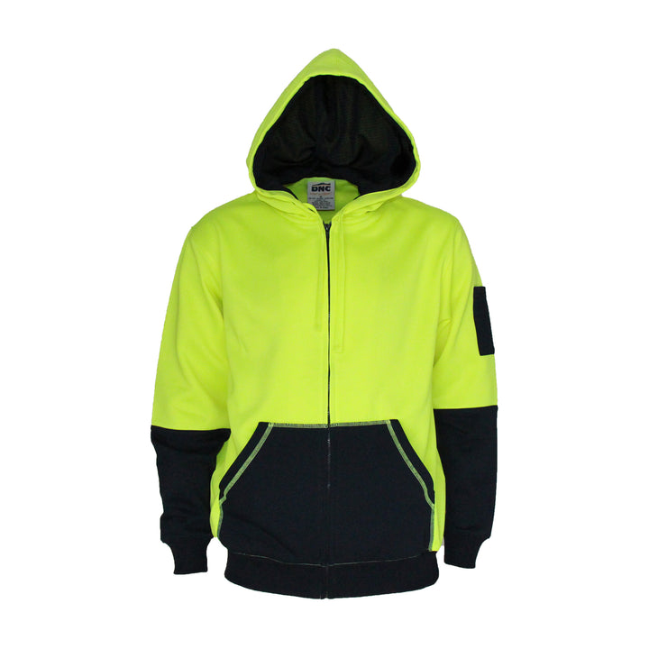 Hivis Two Tone Full Zip Super Fleecy Hoodie