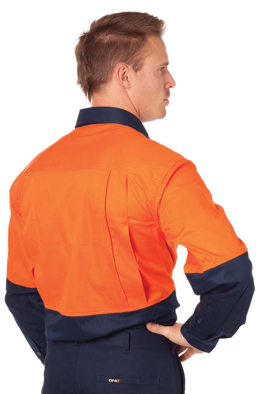 HiVis Cool-Breeze Vertical Vented Cotton Shirt - Long sleeve