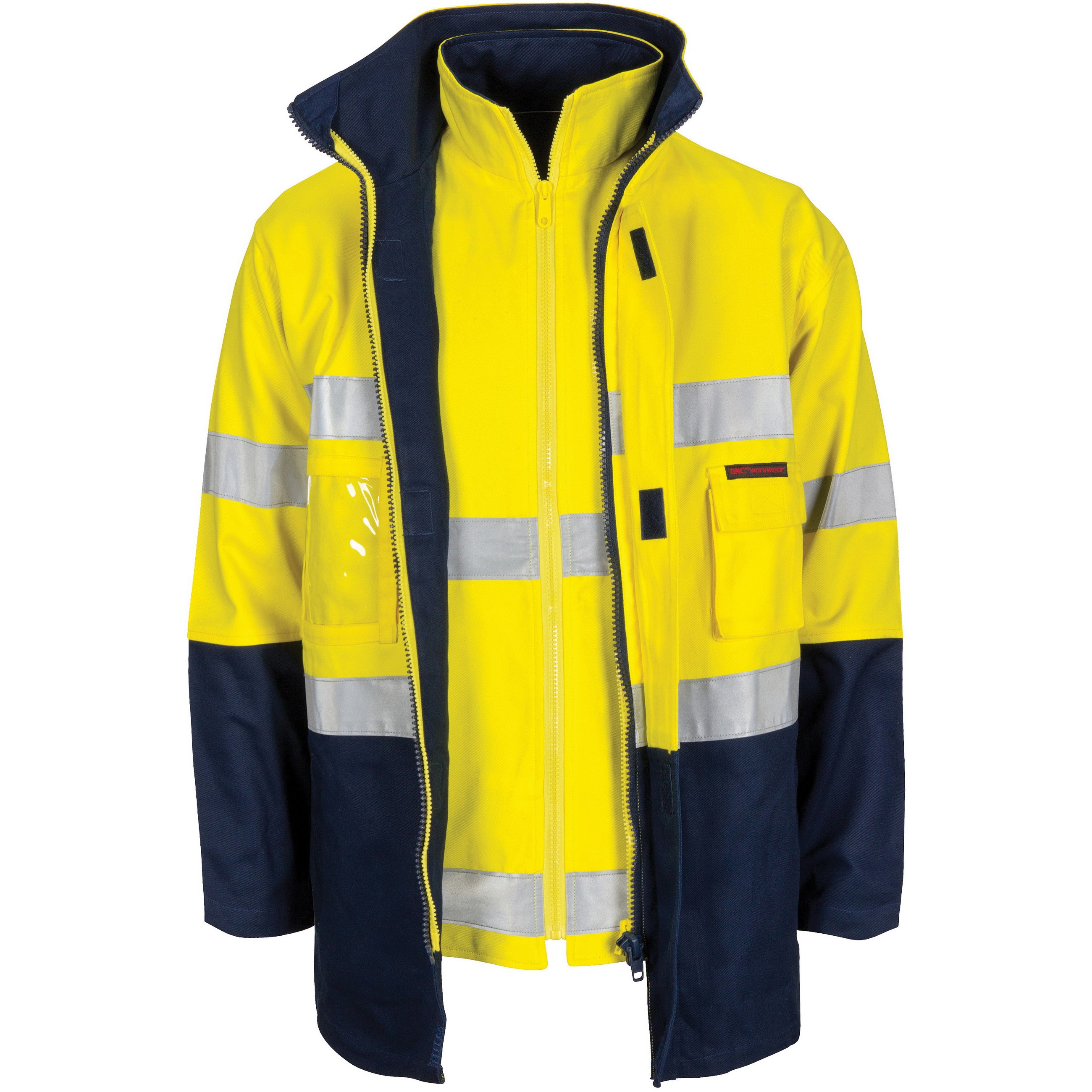 HiVis "4 IN 1" Cotton Drill Jacket with CSR R/Tape