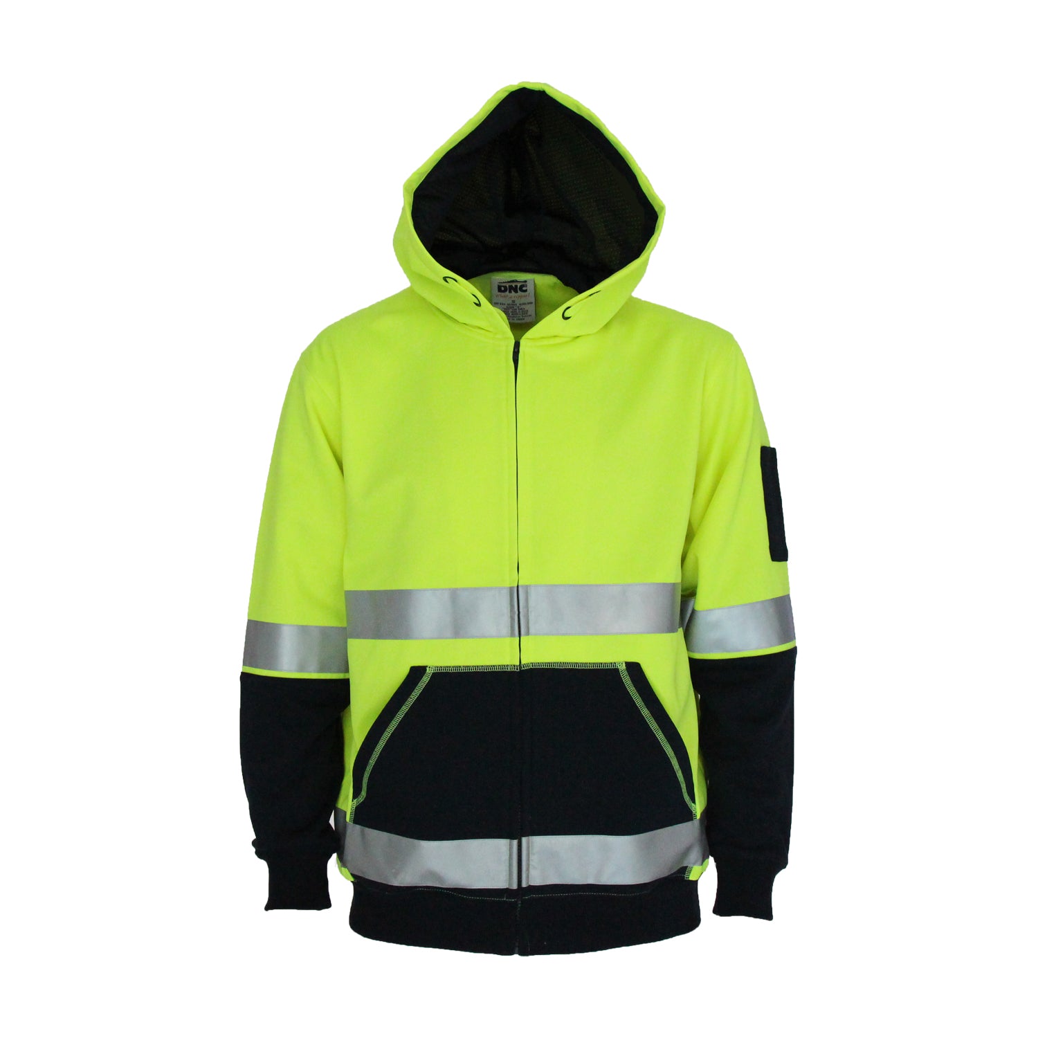 HiVis Two Tone Full Zip Super Fleecy Hoodie with CSR R/Tape