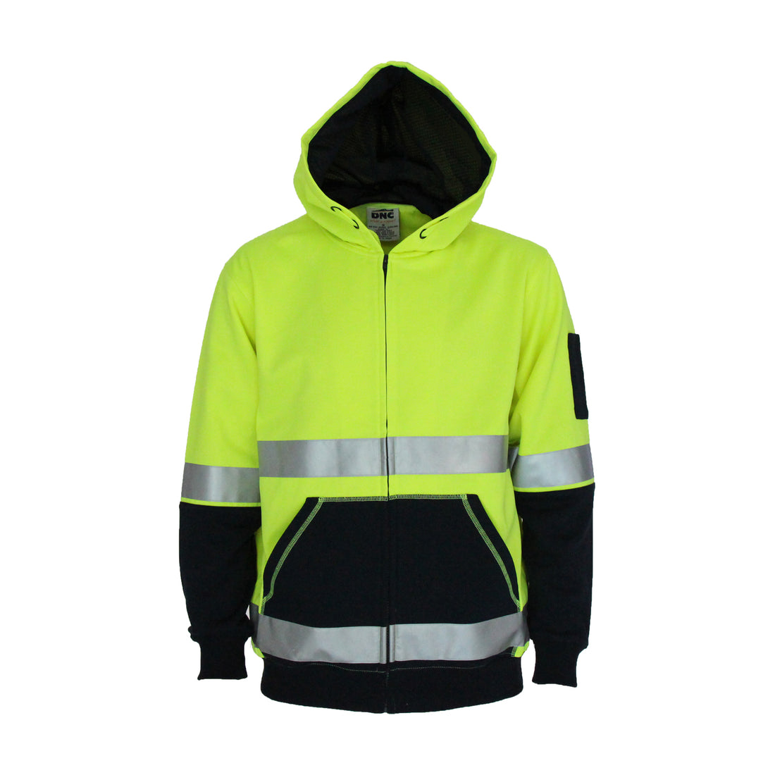 HiVis Two Tone Full Zip Super Fleecy Hoodie with CSR R/Tape