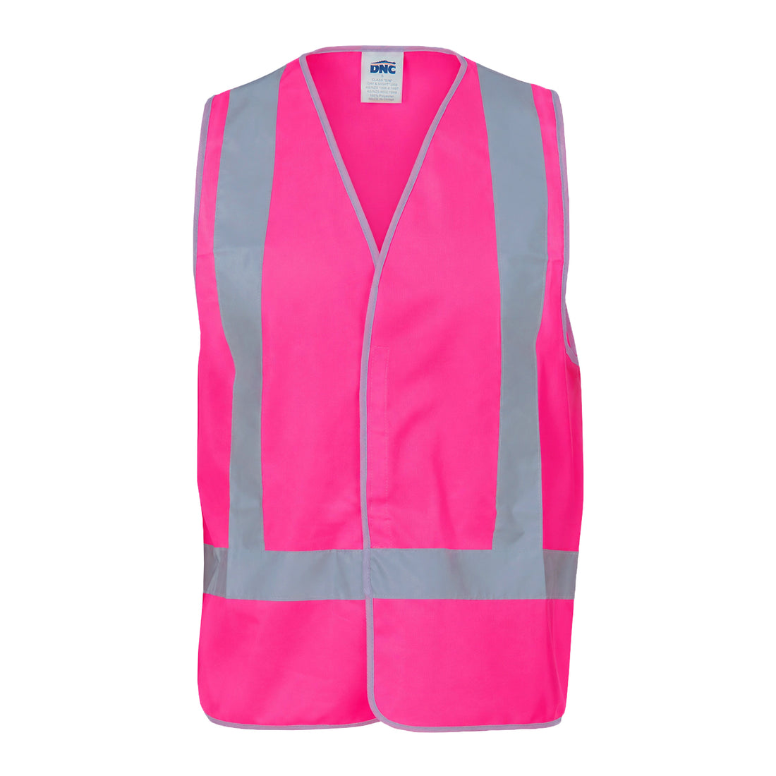 Day/Night Safety Vest with H-Pattern CSR R/Tape - Pink